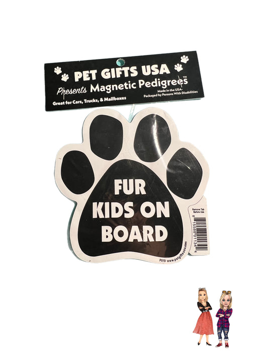 Fur Kids on Board Magnet